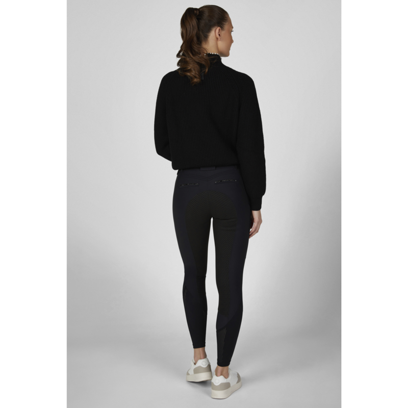Pikeur Ladies Ceelina Grid TexLeather Breeches - Black-6
