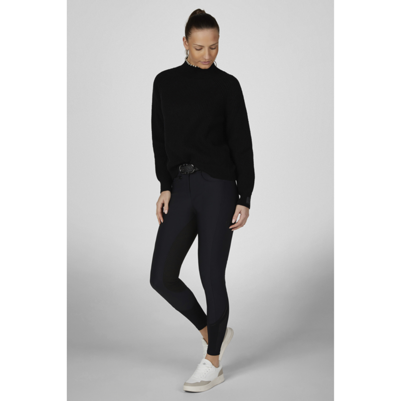 Pikeur Ladies Ceelina Grid TexLeather Breeches - Black-5