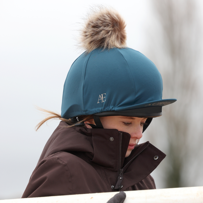 Aubrion Equestrian Hat Cover - Estate Blue-6