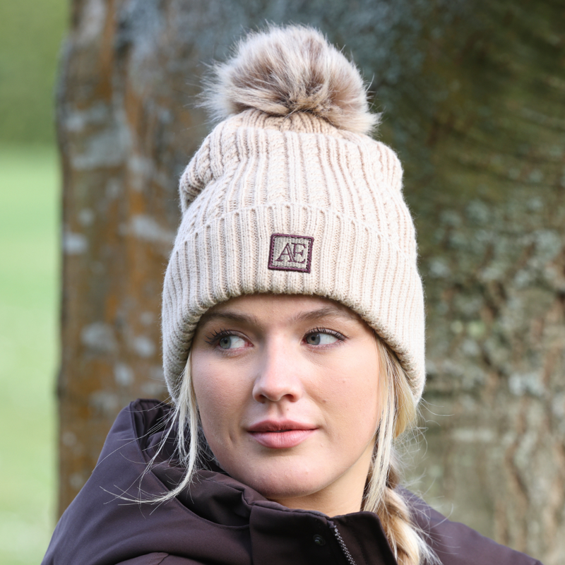 Aubrion Equestrian Knit Hat - Oat-3