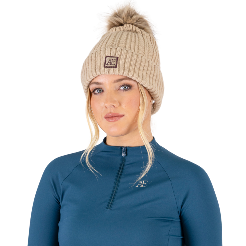 Aubrion Equestrian Knit Hat - Oat