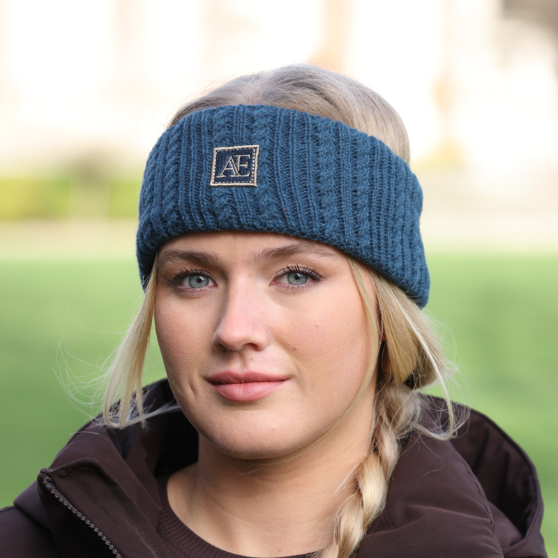 Aubrion Equestrian Knit Headband - Estate Blue-5