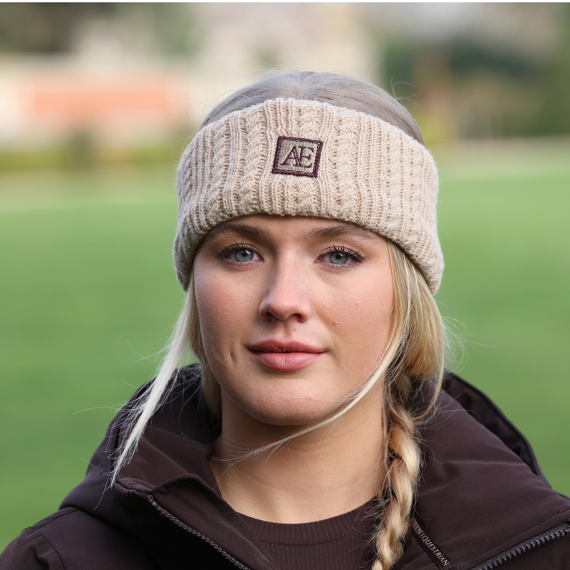 Aubrion Equestrian Knit Headband - Oat-5