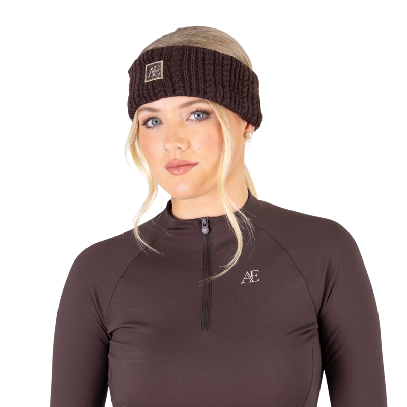 Aubrion Equestrian Knit Headband - Espresso