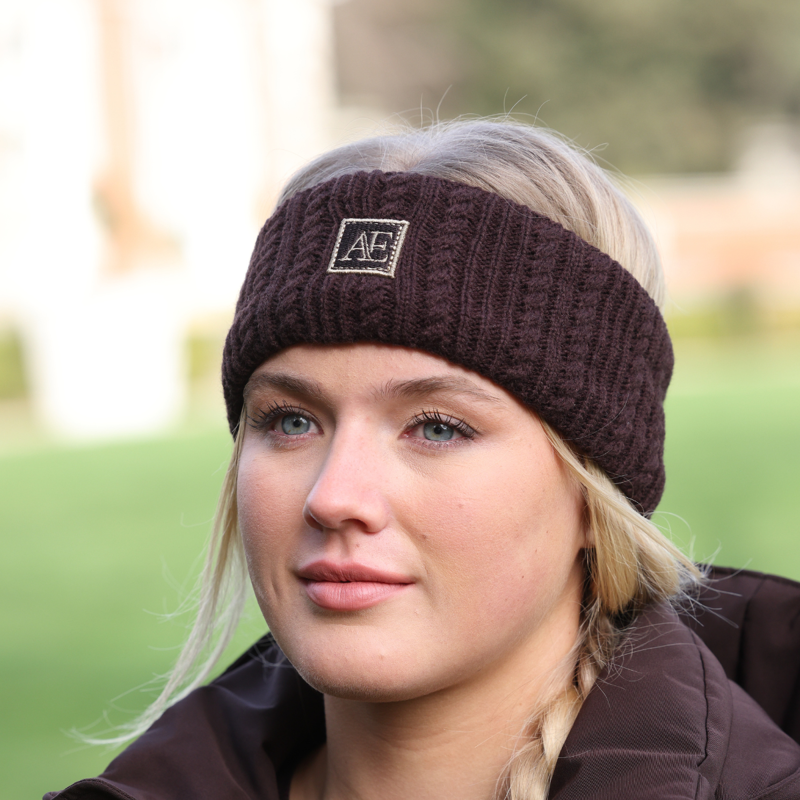 Aubrion Equestrian Knit Headband - Espresso-4