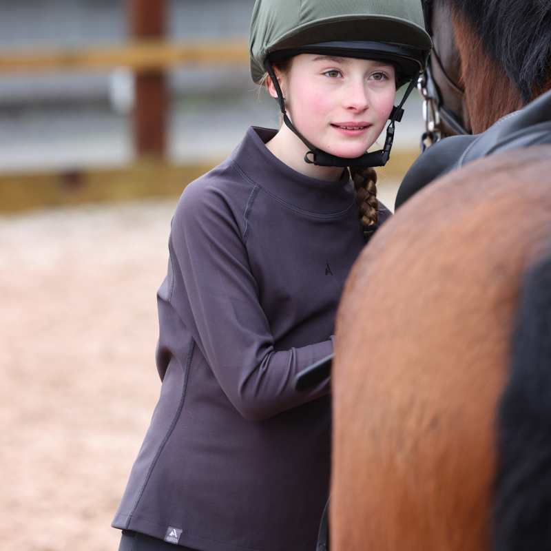 Aubrion Young Rider React Relaxed Base Layer - Charcoal-7