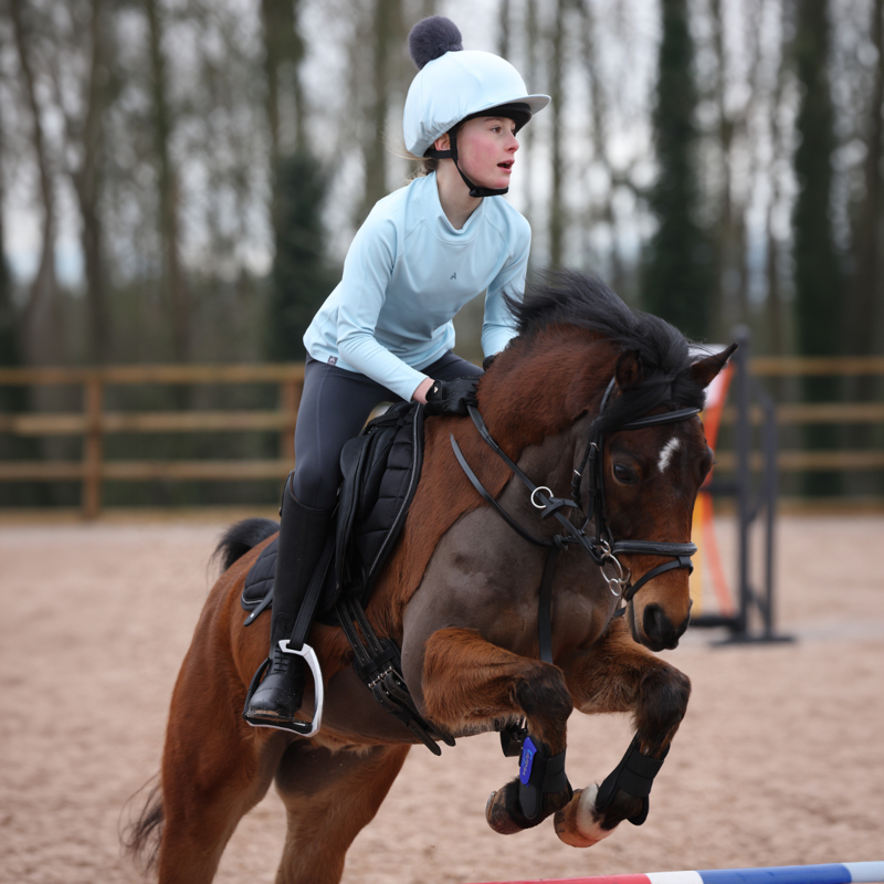 Aubrion Young Rider React Relaxed Base Layer - Arctic Blue-11