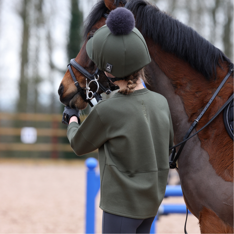 Aubrion Young Rider React Sweatshirt - Khaki-10