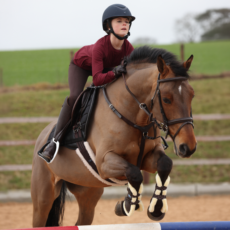 Aubrion Equestrian Young Rider Ribbed Long Sleeve Top - Port-8