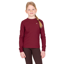 Aubrion Equestrian Young Rider Ribbed Long Sleeve Top - Port