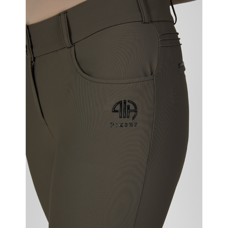 Pikeur Ladies Ceelina Matrix GripTec Breeches - Deep Khaki-2