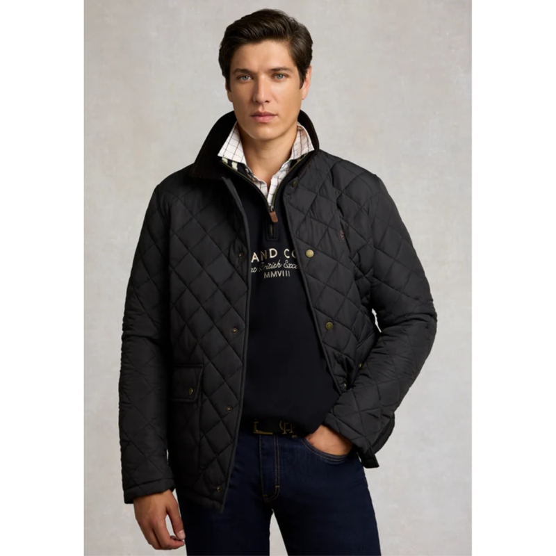 Holland Cooper Men's Heritage Quarter Zip Sweat - Black-2