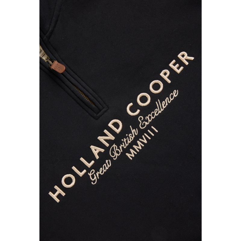 Holland Cooper Men's Heritage Quarter Zip Sweat - Black-8