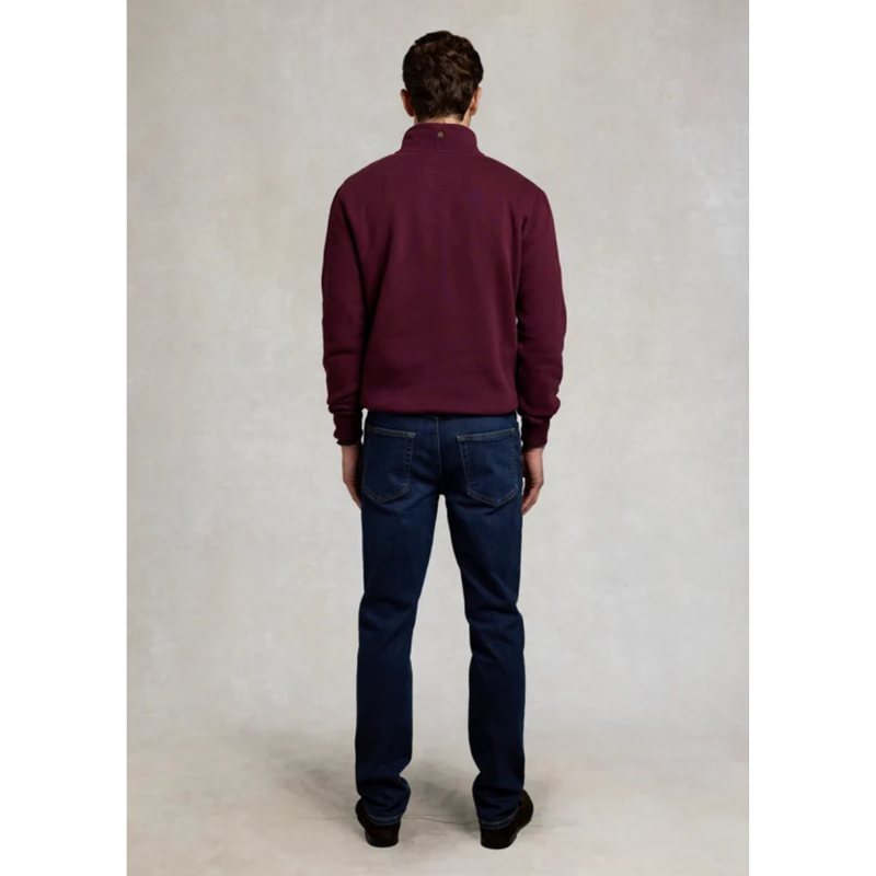 Holland Cooper Men's Heritage Quarter Zip Sweat - Mulberry-3