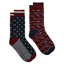 Joules Men's Kingsbury 2 Pack Socks - Burgundy Fish