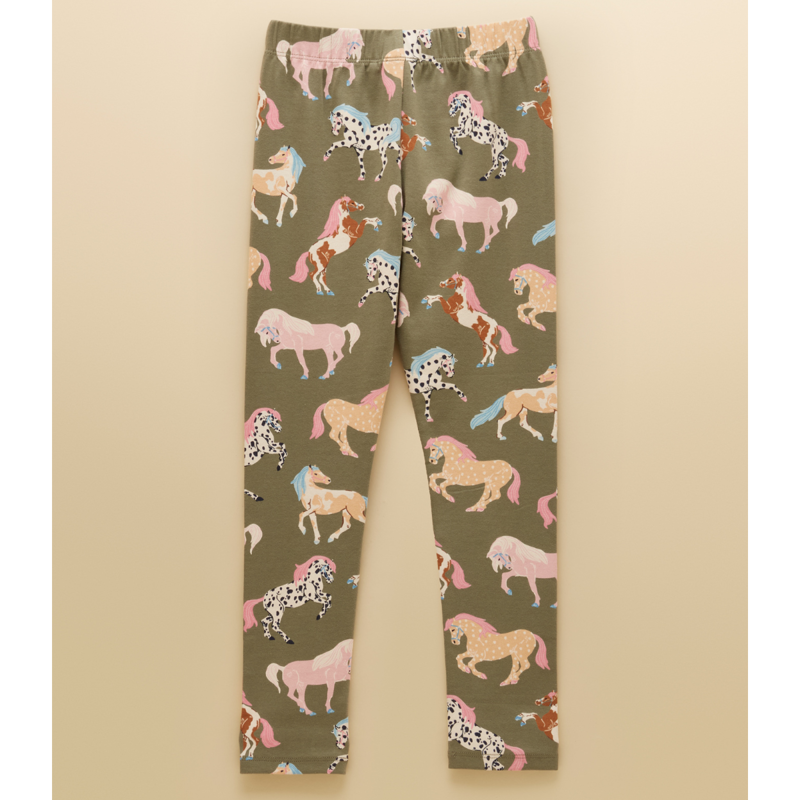 Joules Girls' Kipwell Pyjamas - Khaki Horses-2