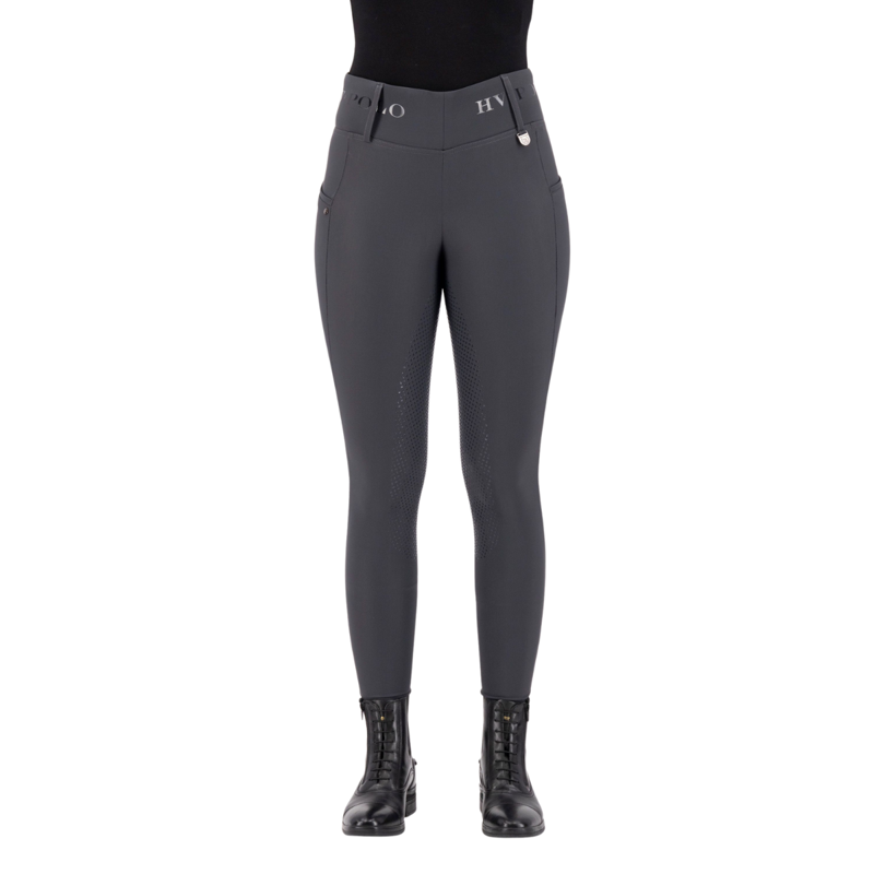 HV Polo Ladies Favourite Full Grip Riding Tights - Zinc Grey
