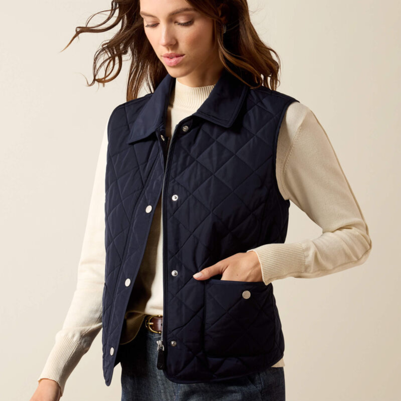 Ariat Women's Woodgate Gilet - Show Navy-2