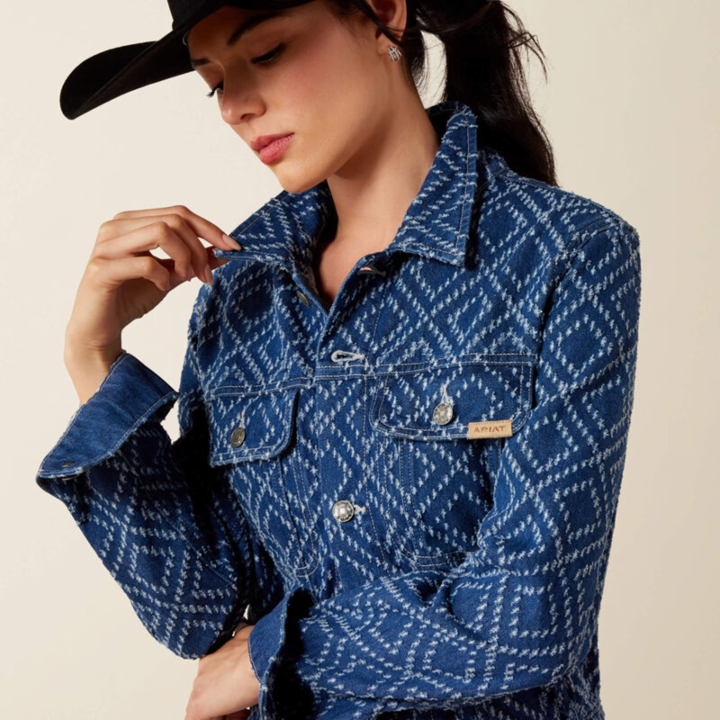 Ariat Women's Boxy Crop Jacket - Needle Punch-2