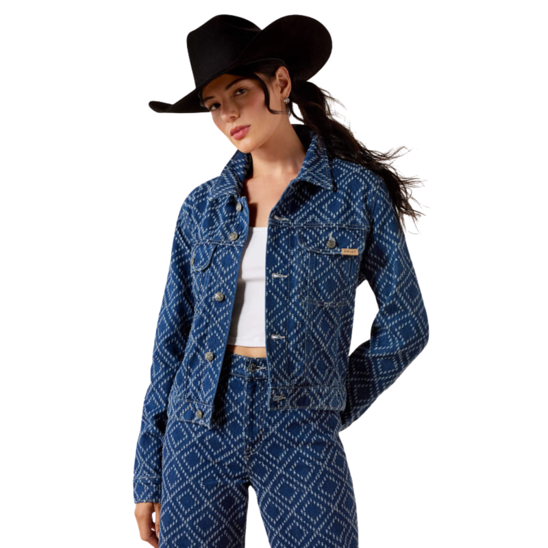 Ariat Women's Boxy Crop Jacket - Needle Punch-3