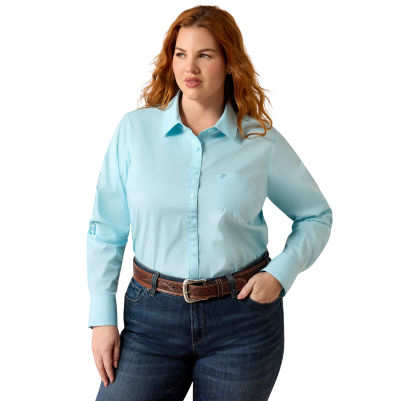 Ariat Women's Team Kirby Shirt - Aquaesque