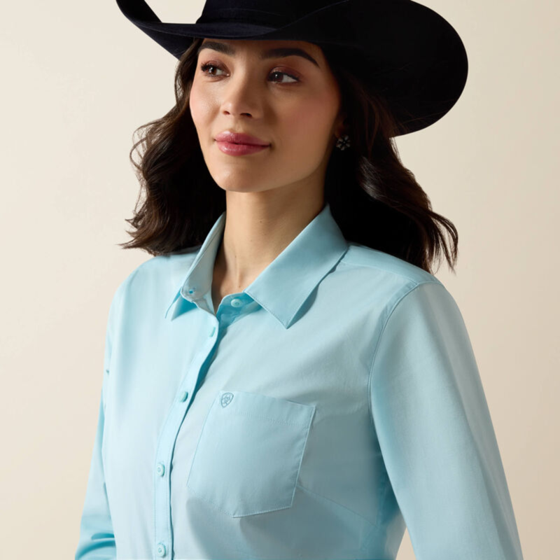 Ariat Women's Team Kirby Shirt - Aquaesque-4
