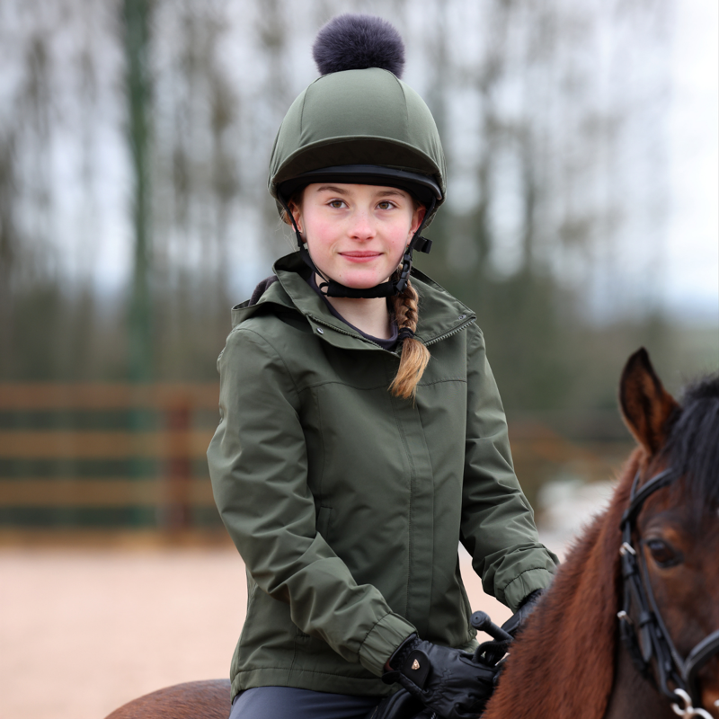 Aubrion Young Rider React Thermal Waterproof Coat - Khaki-6