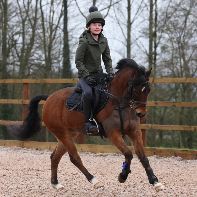 Aubrion Young Rider React Thermal Waterproof Coat - Khaki-7