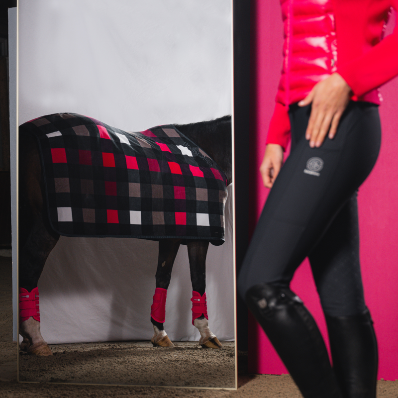 Eskadron Fleece Check Sweat Rug Dynamic AW26 - Navy/White/Powder Taupe/Lipstick-1