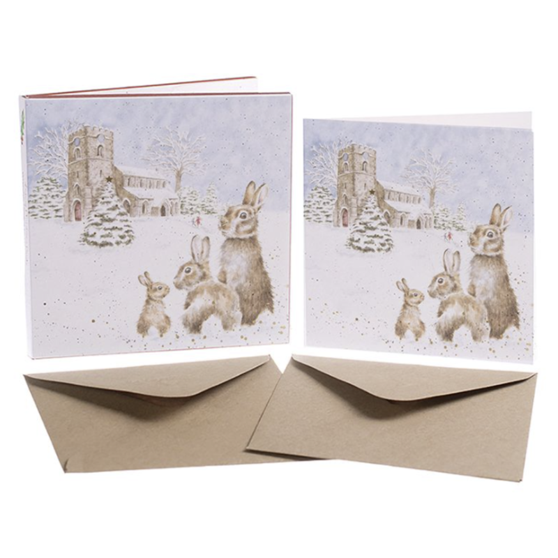 Wrendale Designs 'Silent Night' Rabbit Christmas Card Box Set
