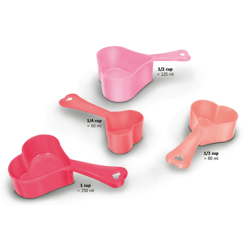 TOPModel Hearts Measuring Cup Set-3