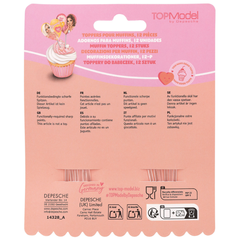 TOPModel Paper Party Picks 12 pcs-2