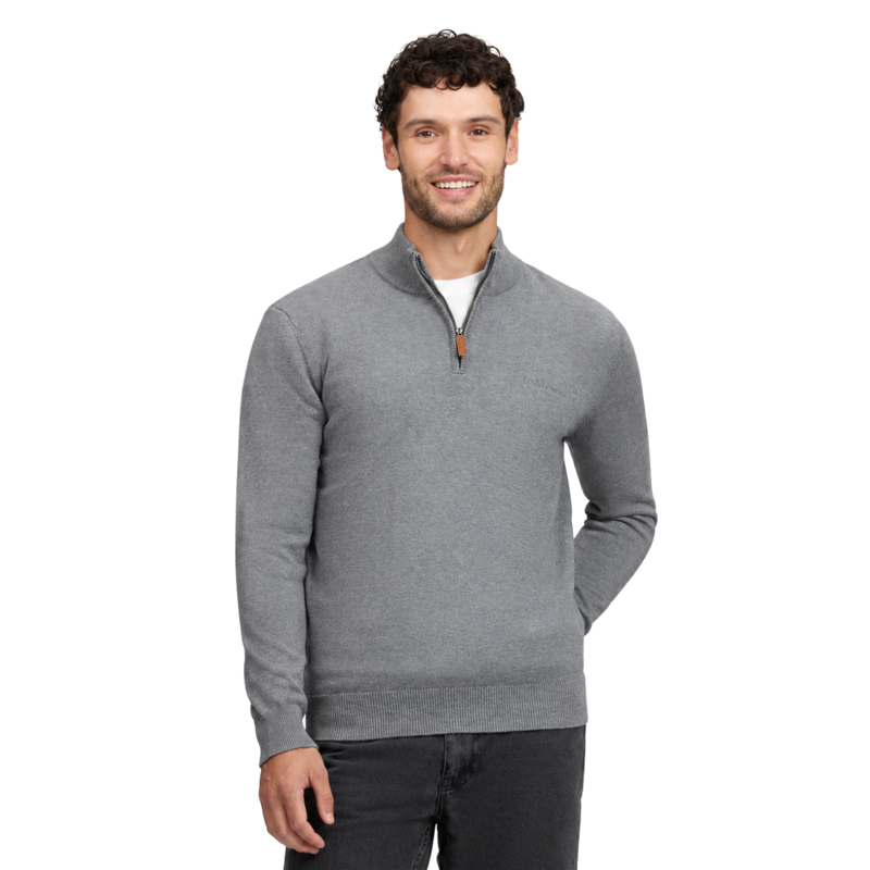 LeMieux Men's Quarter Zip Knit - Grey