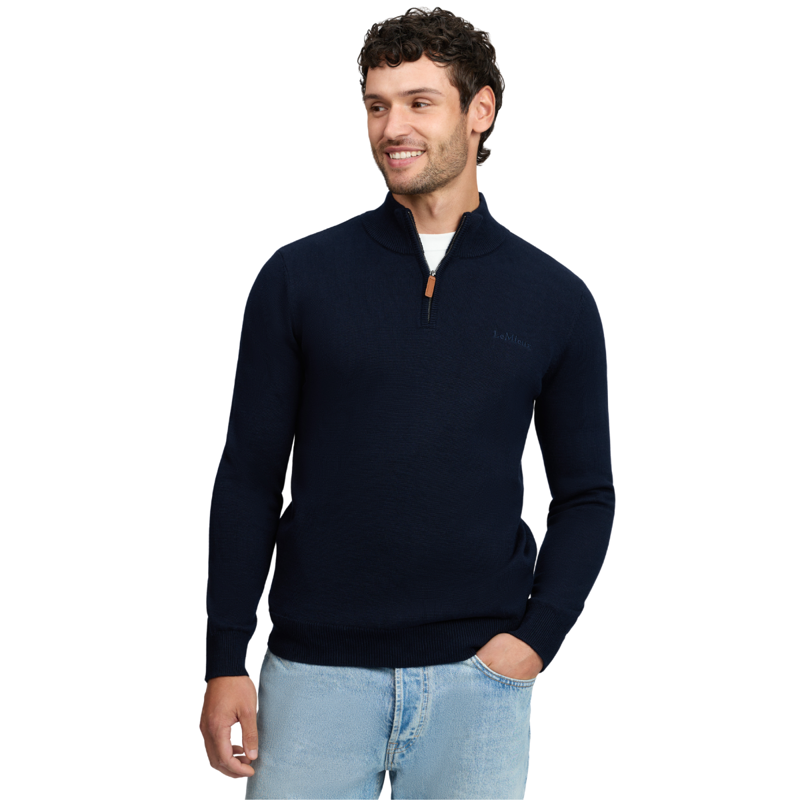 LeMieux Men's Quarter Zip Knit - Navy