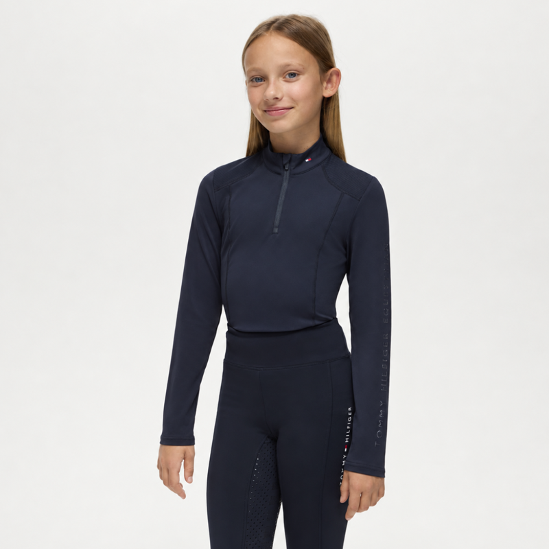 Tommy Hilfiger Ava Young Rider High Neck Base Layer - Desert Sky