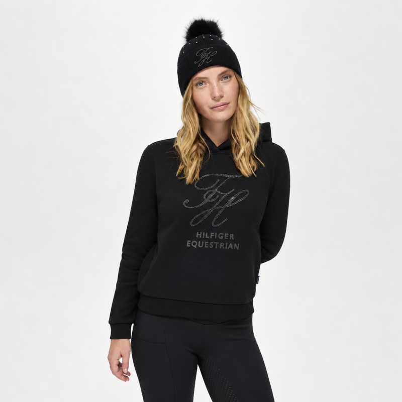 Tommy Hilfiger Estelle Women's Rhinestone Hoodie - Black