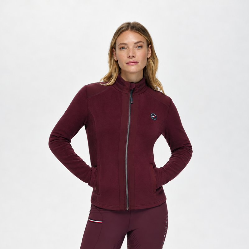 Tommy Hilfiger Elmonte Women's Fleece Jacket - Deep Burgundy