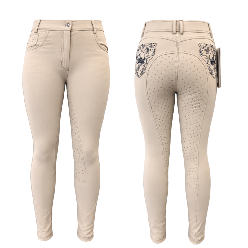 Montar Ellie Crown Ladies Breeches - Beige