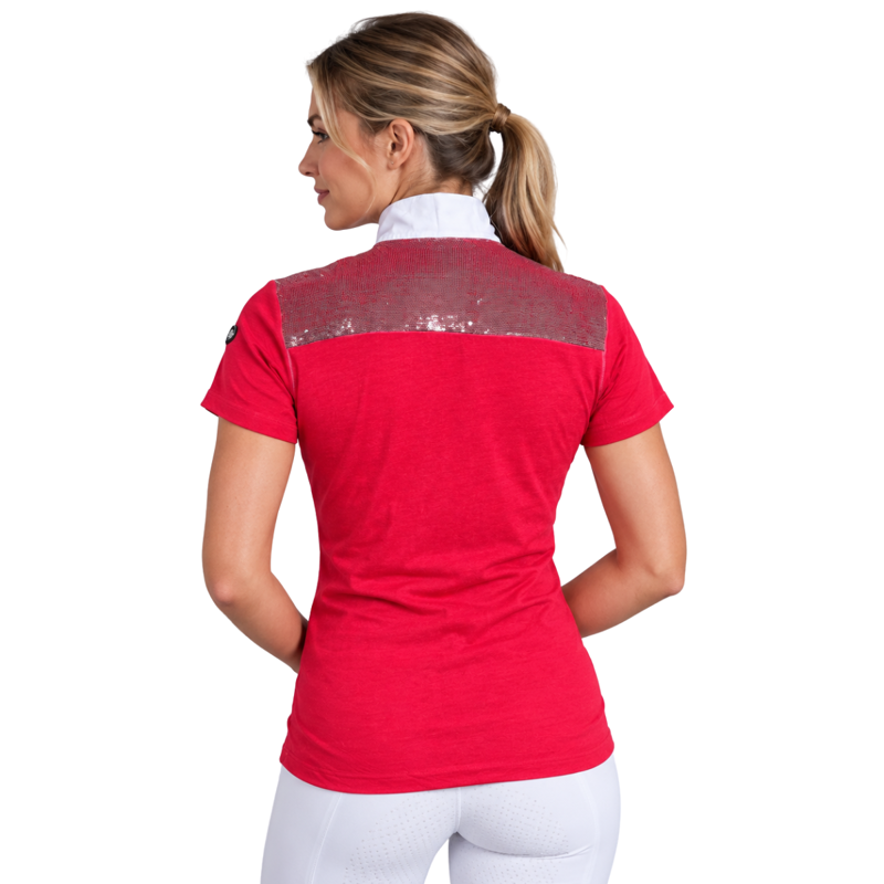 Imperial Riding Cutie Pie Ladies Competition Shirt - Deep Pink Oil Wash-1