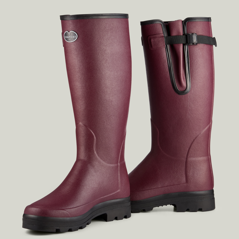 Le Chameau Men's Vierzonord Neoprene Lined Wellington Boots - Oxblood-2