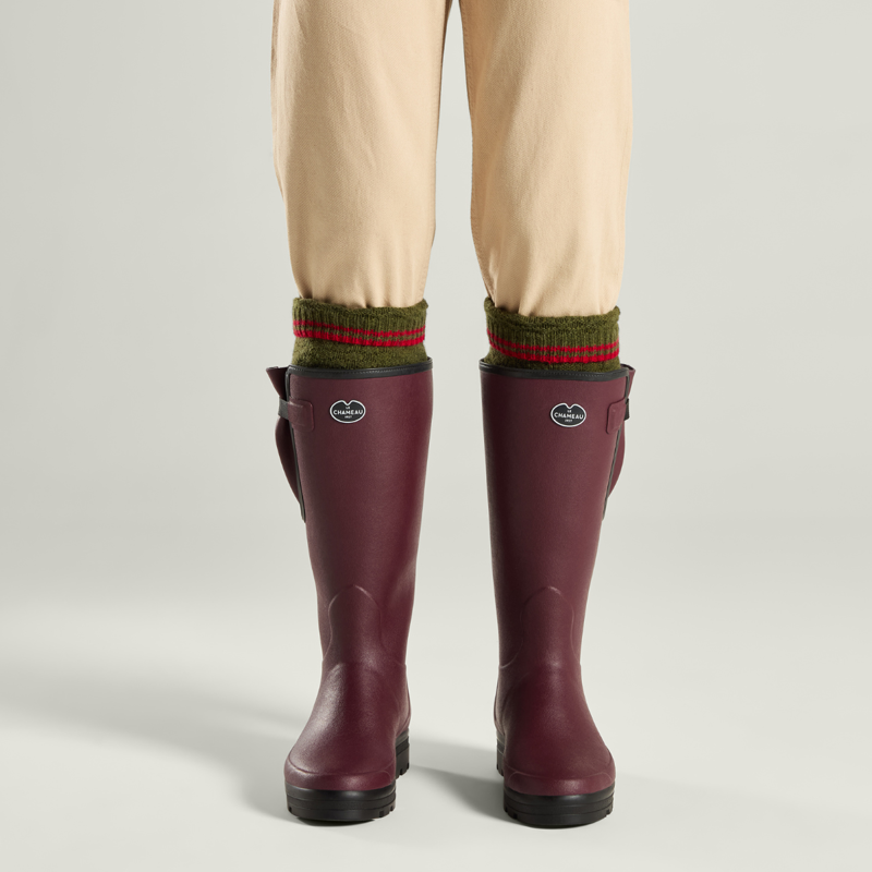 Le Chameau Men's Vierzonord Neoprene Lined Wellington Boots - Oxblood-1