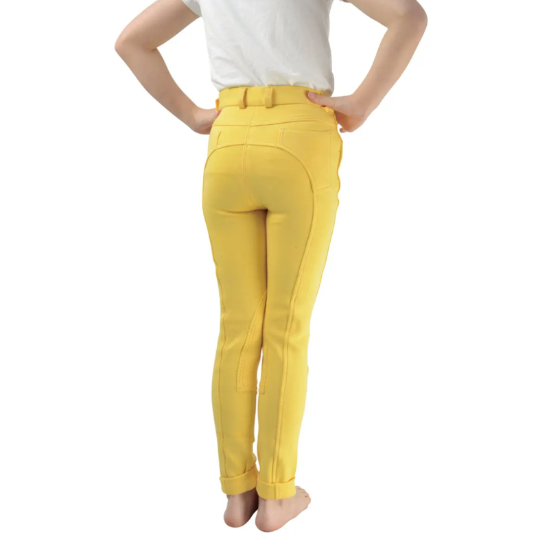 Hy Equestrian Melton Children's Jodhpurs - Canary-1