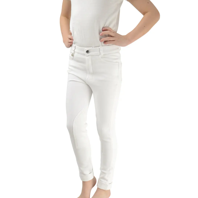 Hy Equestrian Melton Children's Jodhpurs - White