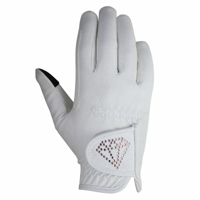 Hy Equestrian Cadiz Children's Riding Gloves - White