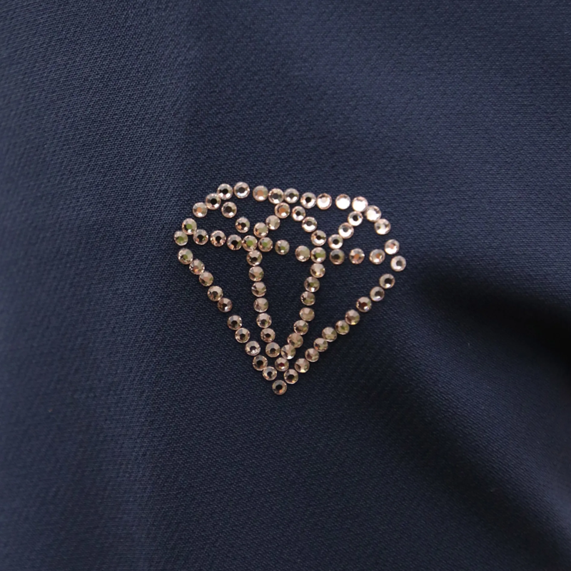 Hy Equestrian Cadiz Mizs Junior Show Jacket - Navy/Rose Gold-3
