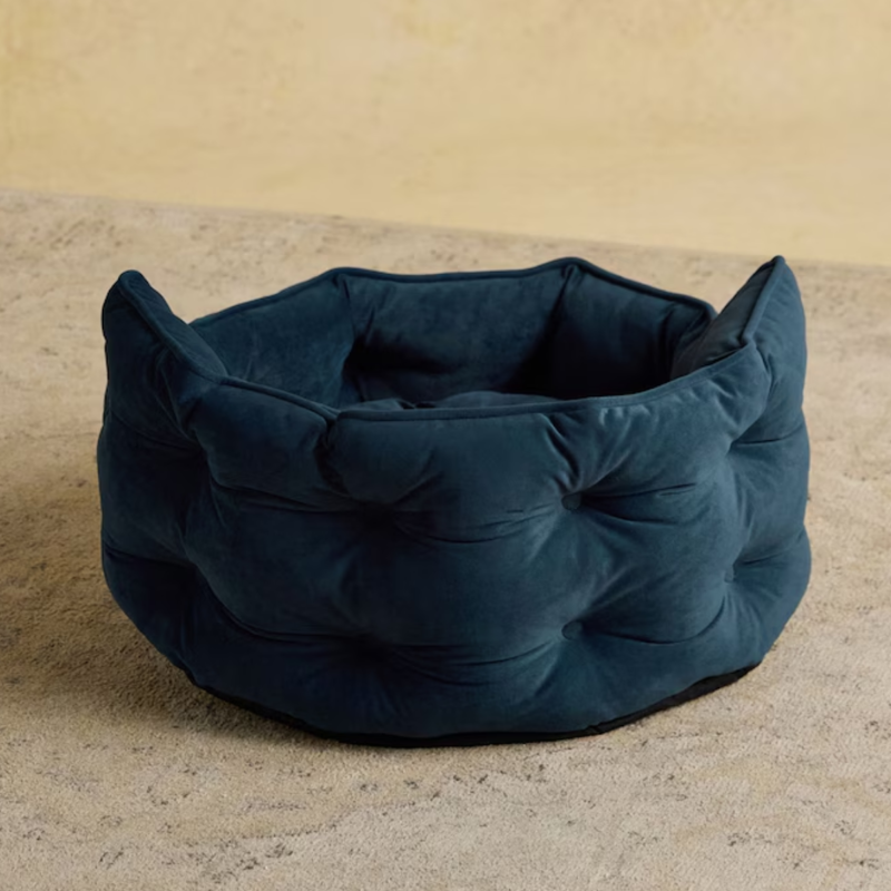 Joules Chesterfield Pet Bed - Navy-6