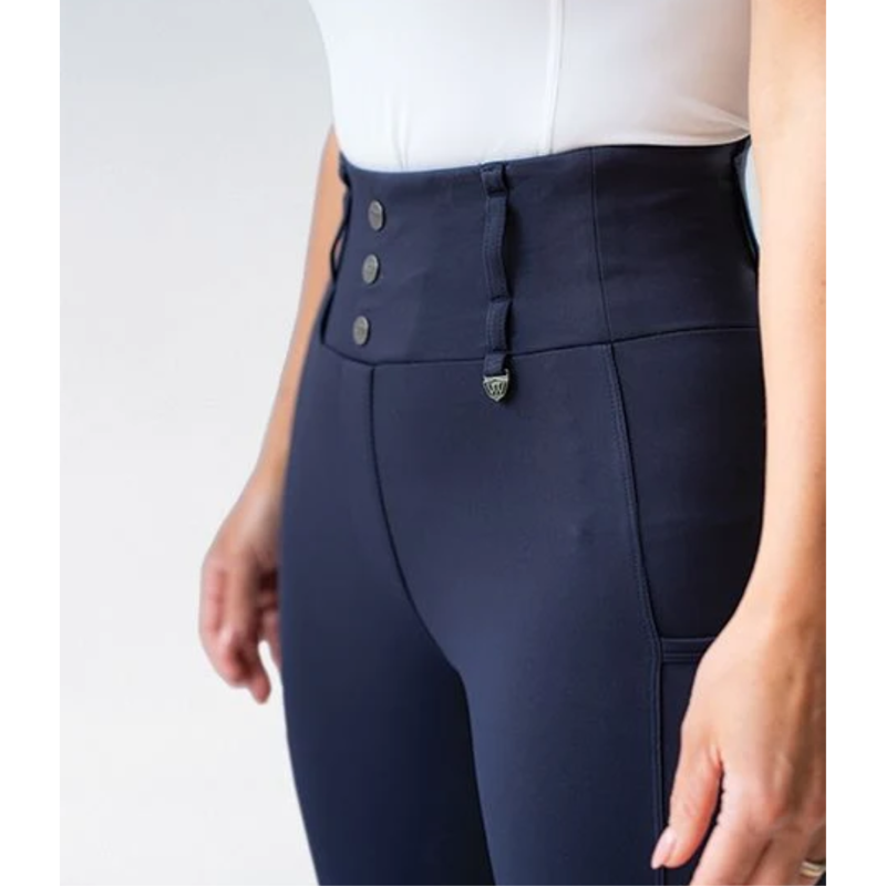 Woof Wear Ladies Vision Riding Tights - Navy-2