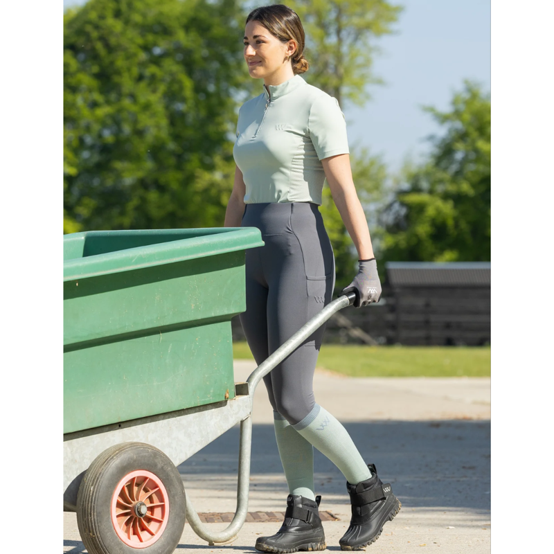 Woof Wear Ladies Original Riding Tights - Knee Patch - Slate-3