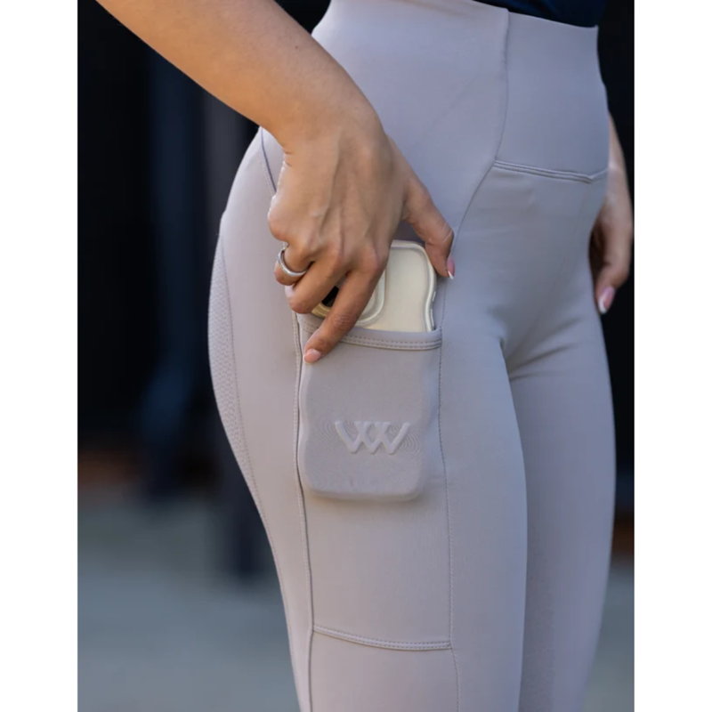 Woof Wear Ladies Original Riding Tights - Knee Patch - Stone-2