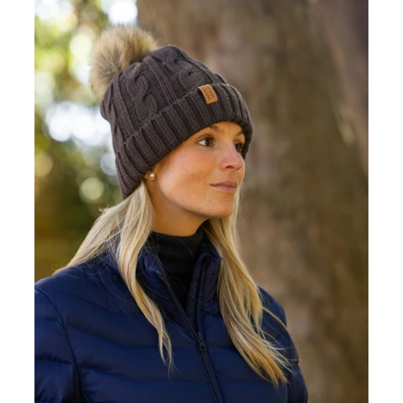 Woof Wear Cable Knit Beanie - Chocolate-2